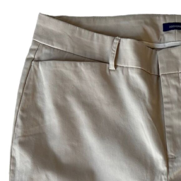 NWT Dockers Tan Straight Leg High Rise Pants Trousers sz 16 Long - Picture 7 of 11